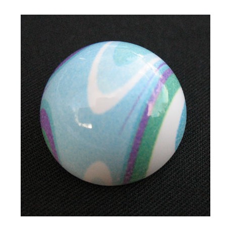 Bouton demi boule multicolore 25mm