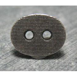 Bouton oval quadrillé 12 mm b49