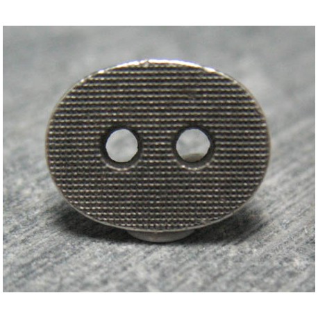 Bouton oval quadrillé 12 mm b49