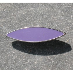 Bouton métal argent lilas 30 mm b38