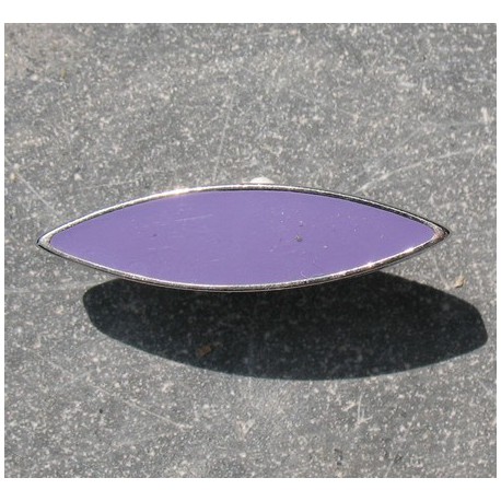 Bouton métal argent lilas 30 mm b38