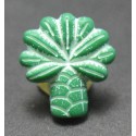 Bouton palmier vert blanc  15 mm b58
