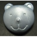 Bouton ours bleu nacré 25mm 