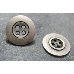 Bouton bretelle argent 15 mm b71