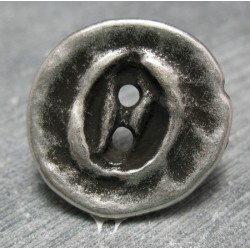 Bouton travaillé vieil argent 25mm 