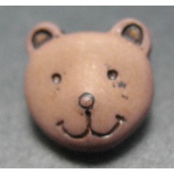 Bouton ours marron 11mm 