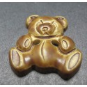 Bouton ours caramel kaki 16 mm b46