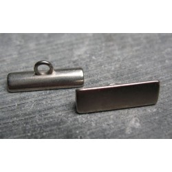 Bouton lingot argent 20mm 