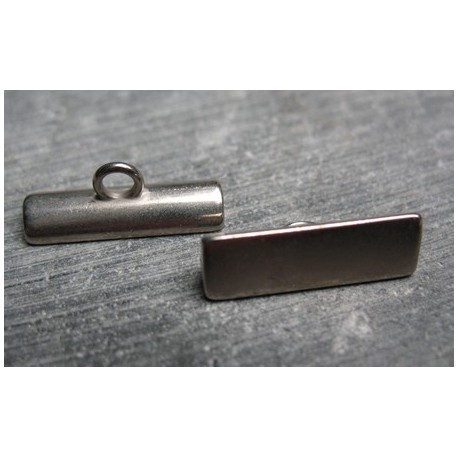 Bouton lingot argent 20mm 