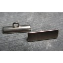 Bouton lingot argent 20mm 