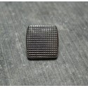 Bouton carré quadrille argent 12mm 