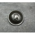 Bouton cheval vieil argent 23 mm b13