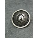 Bouton cheval  argent 23 mm b13