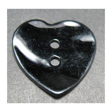 Nacre coeur noir 20 mm