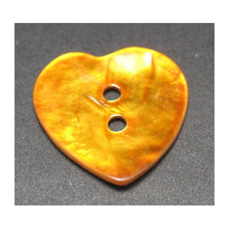 Nacre coeur orange 20mm