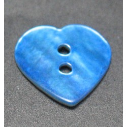 Nacre coeur bleu 15mm