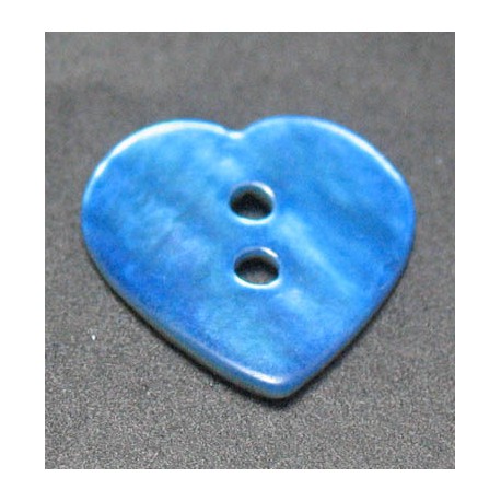 Nacre coeur bleu 15mm