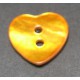 Nacre coeur orange 15mm