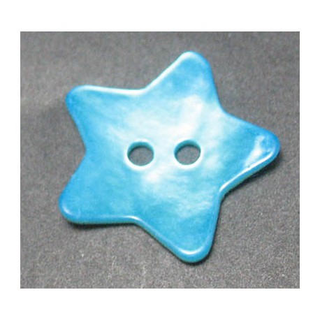 Nacre étoile turquoise 20 mm