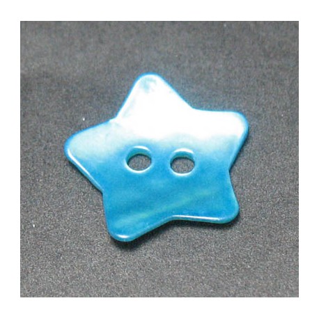 Nacre étoile turquoise 15mm