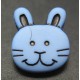 Bouton lapin bleu 13mm 