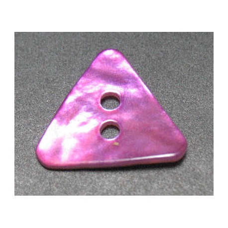 Bouton nacre triangle lilas 15mm