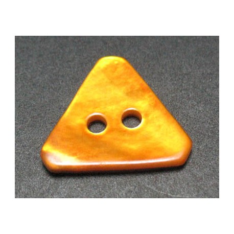 Bouton nacre triangle orange 15mm