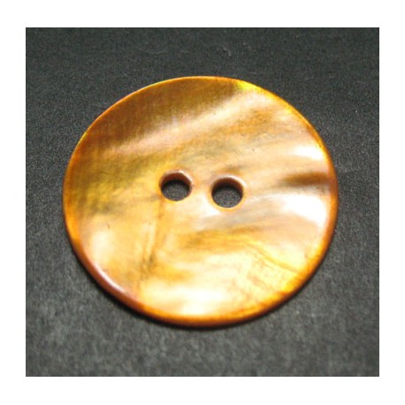 Bouton nacre orange 21 mm