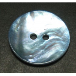 Bouton nacre bleu clair 21 mm