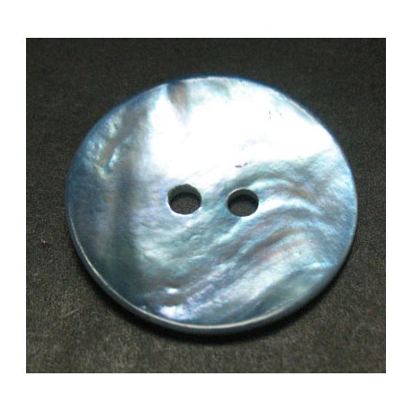 Bouton nacre bleu clair 21mm