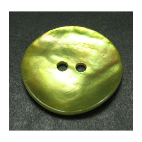 Bouton nacre jaune 21 mm