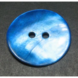 Bouton nacre bleu gitane 21 mm