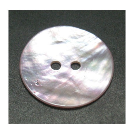 Bouton nacre rose pale 21mm