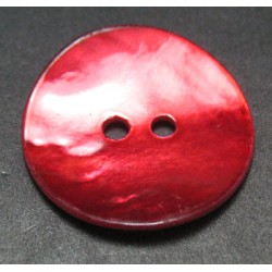 Bouton nacre rouge 21 mm