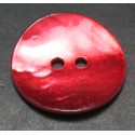 Bouton nacre rouge 21 mm