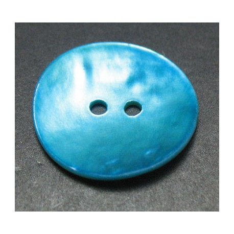 Bouton nacre turquoise  21 mm