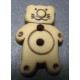 Bouton chat beige 21 mm b15