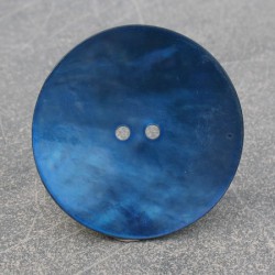 Bouton nacre bleu gitane 38mm