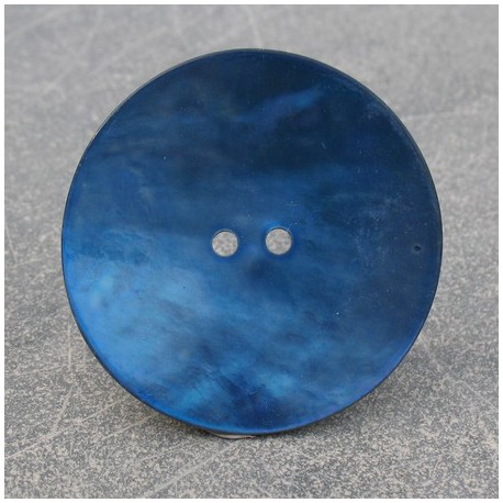 Bouton nacre bleu gitane 38 mm