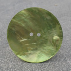 Bouton nacre vert anis 38 mm