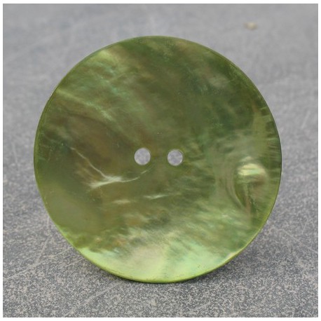 Bouton nacre vert anis 38mm