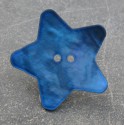 Bouton nacre étoile bleu gitane 38mm