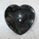 Bouton nacre coeur noir 38 mm