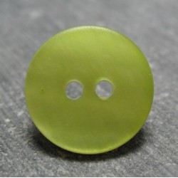 Bouton nacre riviere vert anis 15mm