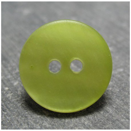 Bouton nacre riviere vert anis 15mm