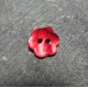 Bouton nacre fleur rouge 15 mm