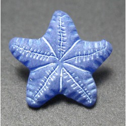 Bouton étoile de mer violet blanc 15mm 