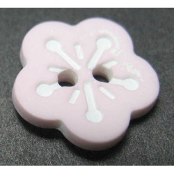 Bouton fleur rose clair 13mm 