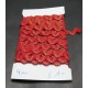 Croquet rouge incrustation lurex 12mm