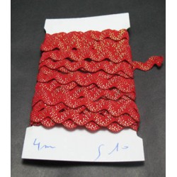 Croquet rouge incrustation lurex 10 mm